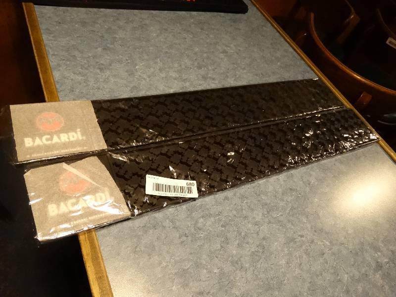 lot 680 image: 2 new Bacardi bar mats