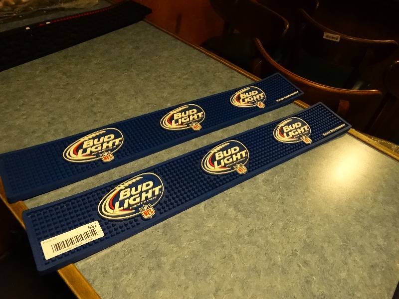 lot 682 image: 2 Bud Light NFL bar mats
