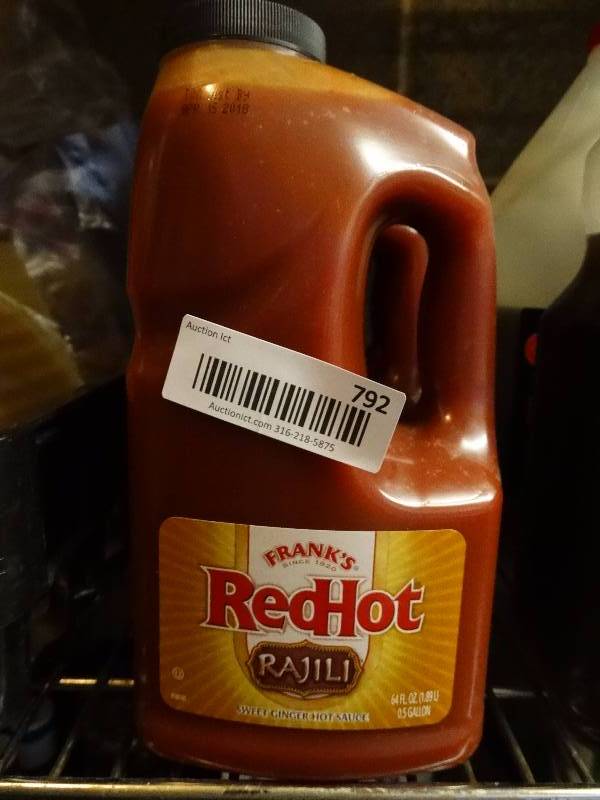 lot 792 image: 3 unopened Franks red hot hot sauce.