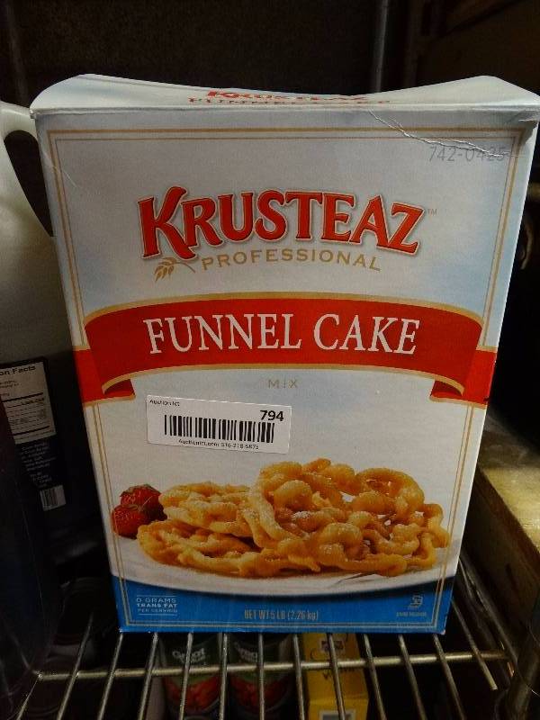 lot 794 image: 2 12 boxes of funnel cake mix.