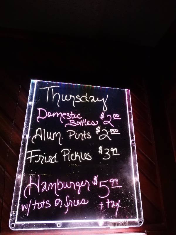 lot 868 image: Lighted menu board.