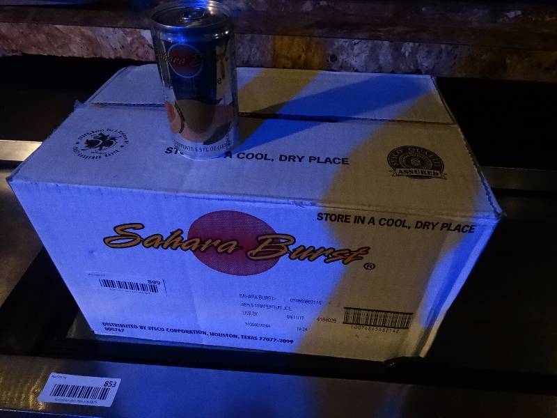 lot 899 image: Partial case of Sahara Burst grapefruit juice