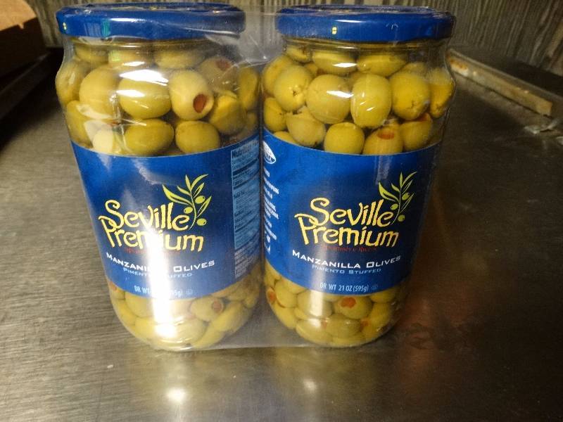lot 908 image: 2 new jars of Manzanilla olives