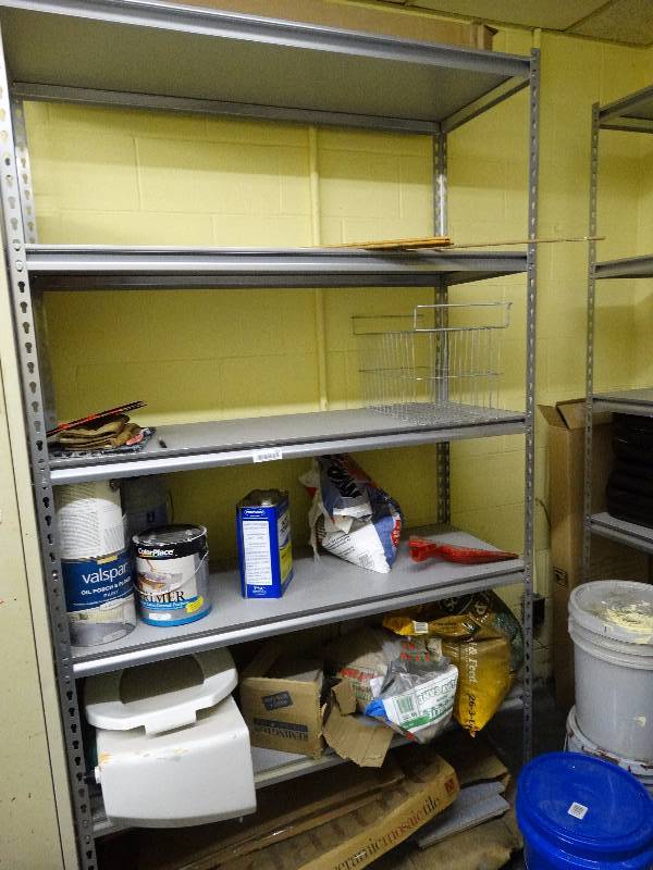 lot 958 image: Heavy duty shelf w contents