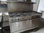 VULCAN commercial 6 burner range w/flat grill & oven