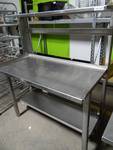 Stainless steel foldable prep table.