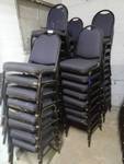 47 blue padded chairs