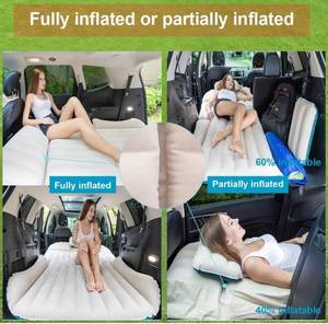 lot 60963 image: WEY&FLY SUV Air Mattress Thickened and Double-Sided Flocking Travel Camping Bed Dedicated Mobile Cushion Extended Outdoor for Back Seat 4 Bags