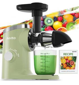 lot 60987 image: Aeitto Juicer Machines, Quiet Motor Juicer, Cold Press Juicer, Masticating Juicer, Celery Juicers, with Triple Modes,Reverse Function,Easy to Clean with Brush, Recipe for Vegetables And Fruits, silver