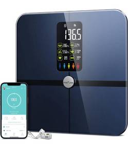 lot 60998 image: Posture Scale for Body Weight and Fat Percentage, VA Large Display Smart Scale, Digital Wireless Bathroom Weight Scale, Composition Analyzer with Heart Rate Heart Index & Body Shape Index 400Lb Black