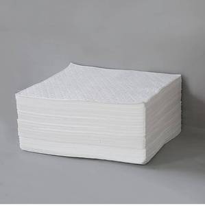lot 61001 image: White oil absorbent pads  Heavyweight Absorbing Heavy Weight Oil-Only Absorbent Mat Pad