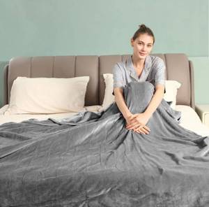 lot 61003 image: Heated Blanket 72 x 84 Full Size, Fast Heating Soft Flannel Blanket for Bed Full-Body Coverage 4 Heating Levels & 10 Hours Timer Settings, Machine Washable, Grey
