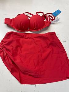 lot 61016 image: Bikini Push up Swimsuit European and Swimsuit Beach Skirt Gather Swimsuit Bikini size small