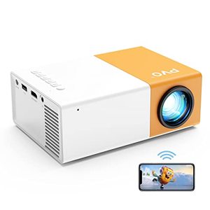 lot 61022 image: Mini Projector, PVO WiFi Projector Support 1080P 200 Portable Movie Projector, Phone Can Connect to Movie Wirelessly, Compatible with Smartphone Tablet Laptop TV Stick USB Drive