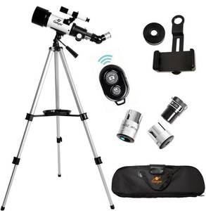 lot 61040 image: Gskyer Telescope, 70mm Aperture 400mm AZ Mount Astronomical Refracting Telescope for Kids Beginners - Travel Telescope with Carry Bag, Phone Adapter and Wireless Remote
