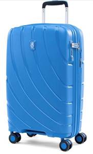 lot 61076 image: Carry On Expandable Hardside Spinner, 8 Spinner Wheels Suitcase, Carry On 21 Inch, Ocean Blue