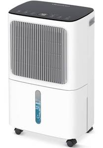 lot 61080 image: Dehumidifier for Basement with Drain Hose Max 34 Pint, VEAGASO 2,500 Sq.Ft Dehumidifiers for Home, Large Room, Bathroom, Three Operation Modes, Intelligent Humidity Control, Dry Clothes, 24HR Timer