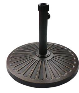 lot 61082 image: Sunnyglade 18 22-lbs Outdoor Living Heavy Duty Round Antiqued Patio Umbrella Base (22LB)