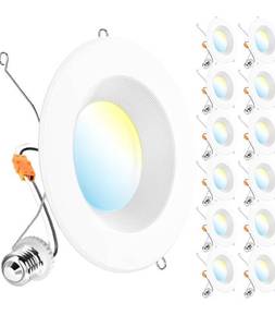 lot 62026 image: Sunco Lighting 12 Pack 56 Inch LED Can Lights Retrofit Recessed Lighting Selectable 2700K3000K3500K4000K5000K Dimmable Baffle Trim 13W75W 965 LM Replacement Conversion Kit UL Energy Star