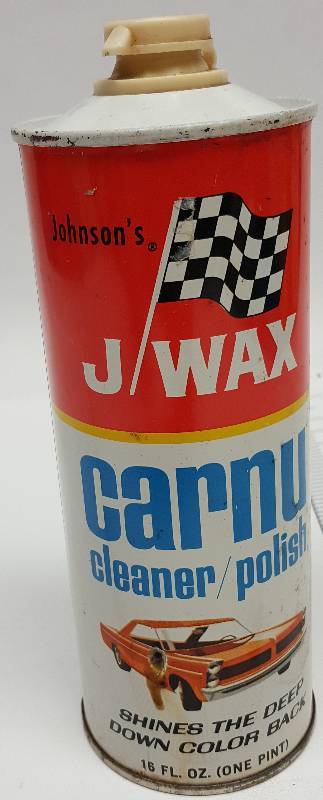lot 6142 image: Antique (never used) can of Johnsons J Wax featuring Deep Gloss Carun.  Decorate your Man Cave