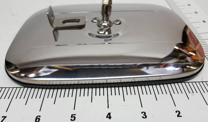 lot 7080 image: New 1949 thru 69 Chevy Blazer Suburban and GMC Pickup Truck replacement stainless 6 X 7-34 rectangle door mirror.