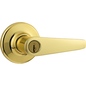 lot 6286-2 image: Kwikset 94059-013 Delta Polished Brass Entry Lever Lockset