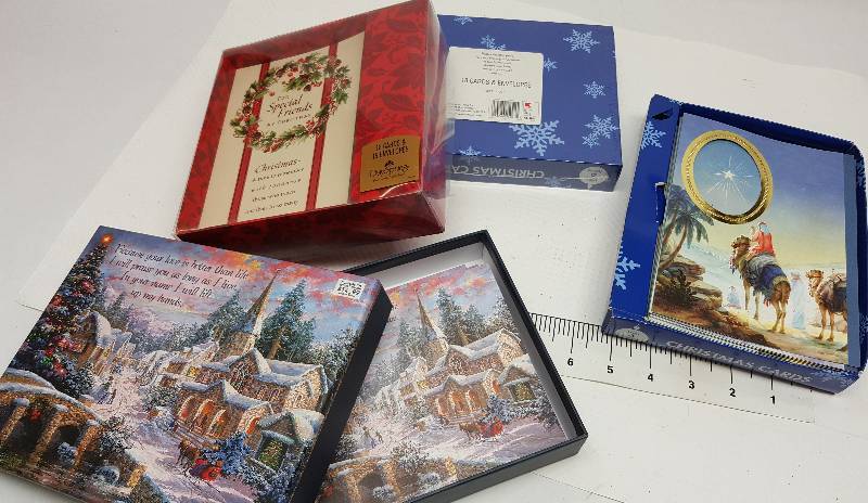 lot 6068 image: 5 boxes of new Christmas cards with the envelopes