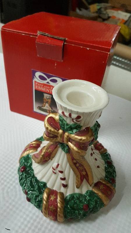 lot 5933 image: Fitz and Floyd holiday candle holder