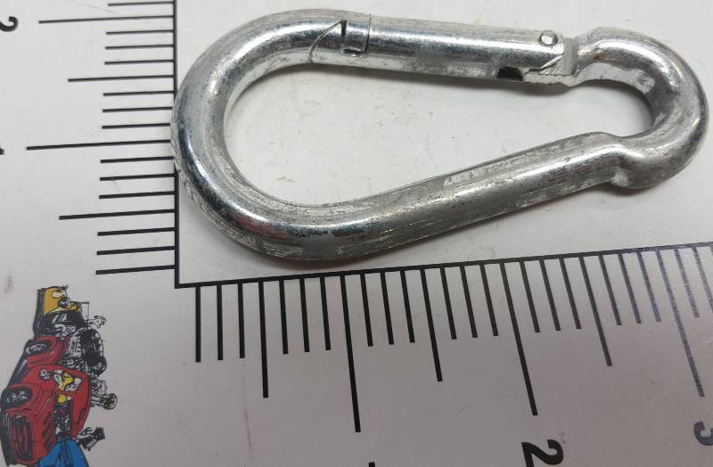 lot 6167-2 image: New Quick release heavy duty 38 steel cad plated chain or cable ring hook up fast
