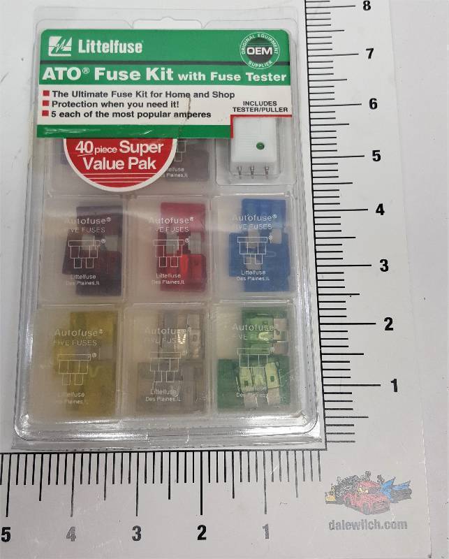lot 7006-2 image: For your shop tool box is 40 piece ATO series automotive shop fuses kit & tester.