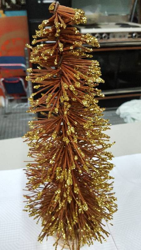lot 5950 image: Wood sticks with gold glitter on this 14 Tall Tree