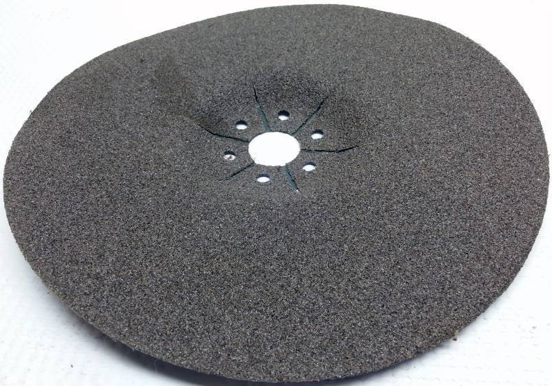 lot 6850 image: New 9 diameter Norton Abrasives flexible grinding disc with the HD 50 grit Take some steel off fast with this disc.