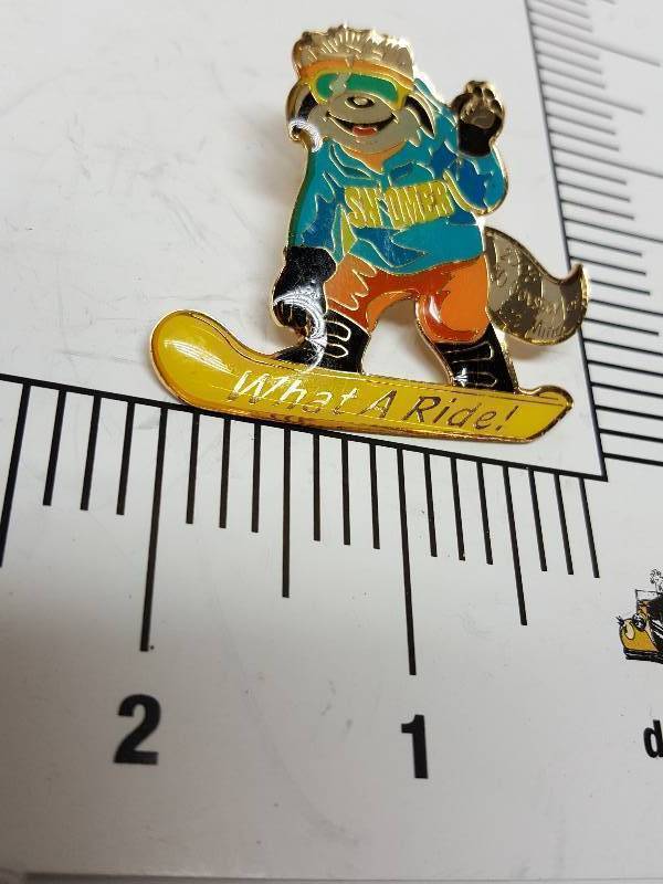 lot 8730 image: Another one of those collectable hat or lapel pins most are finished with wild porcelain colors.