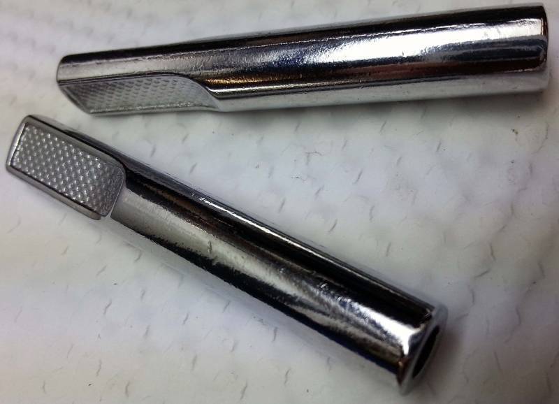 lot 8763 image: New pair (2) of 1950s-70s chrome anti theft door locks for your 50s custom.