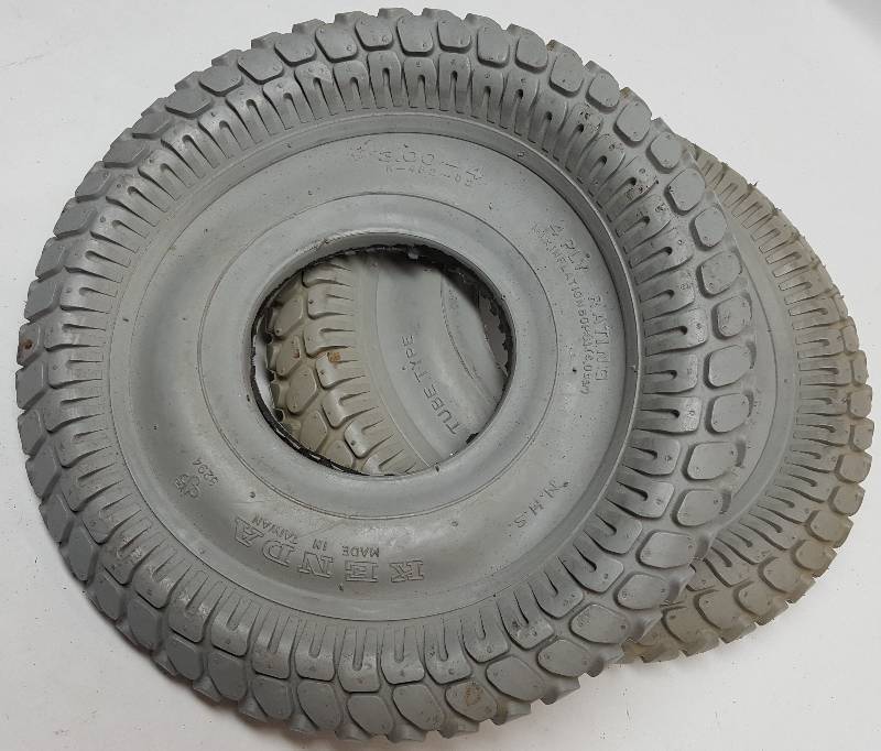 lot 8789 image: Pair (2) of these new Kenda electric mobility cart scooter replacement tire 4 ply rated 300 - 4.