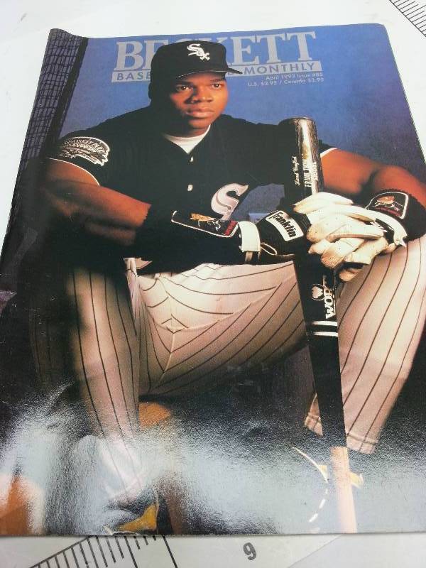 lot 8950 image: April 1992 Becketts Baseball Card Monthly edition.  Does anybody collect these old card price guides.