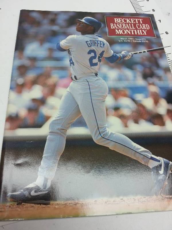 lot 8953 image: March 1991 Becketts Baseball Card Monthly edition.  Does anybody collect these old card price guides.
