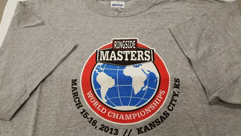 lot 8976L image: New promotional short sleeve quality Tee Shirt from Ringside Boxing sponsored event.  Size is in the lot number