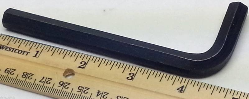 lot 9163 image: New 4-12 long 38 hex head Allen head bolt wrench made in the USA piece.