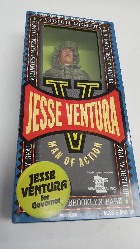 lot 6043 image: Collectable Jesse Ventura for Governor of Minnesota promotional Man of Action new in the package