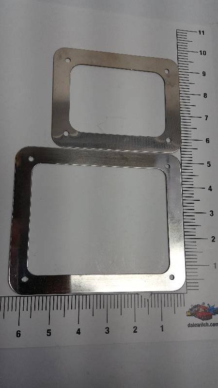 lot 6050 image: A pair of new stainless retainer rings for universal shifter rubber boots.  NOTE 2 different sizes