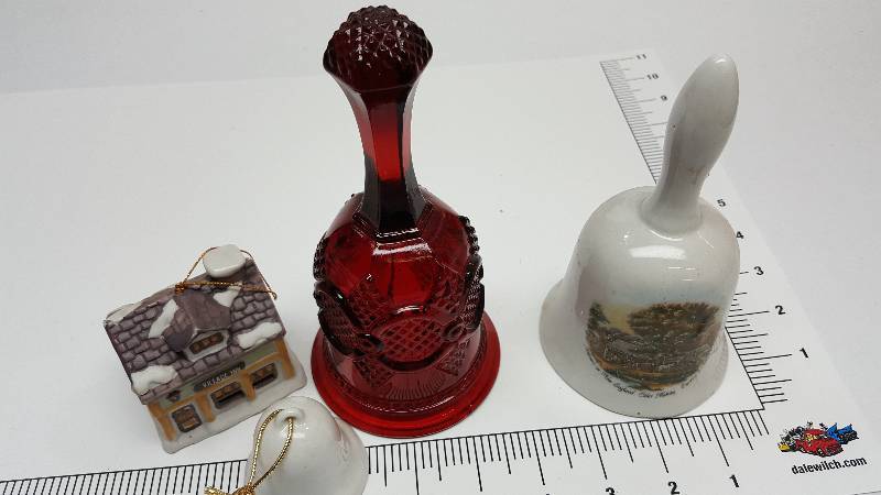 lot 6017 image: This lot will make it easy to add 4 different collectable bells to your collection or decoration