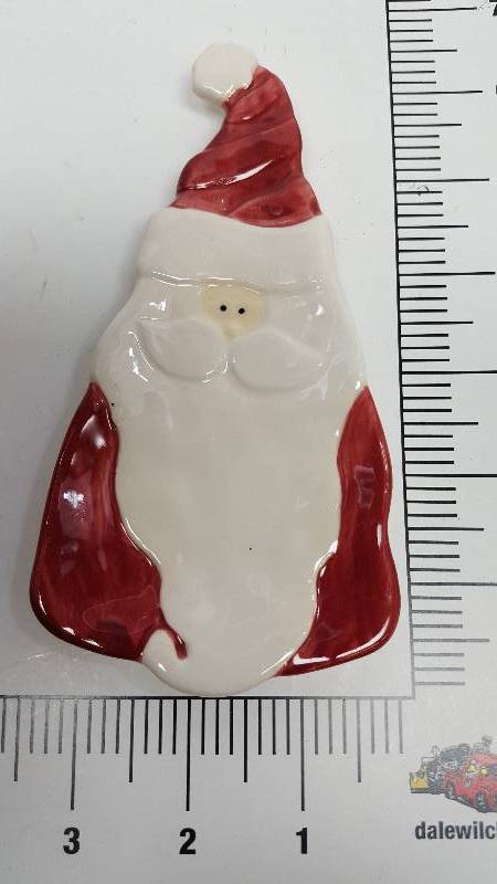 lot 5775-6 image: Glass Table or stove top Christmas decoration