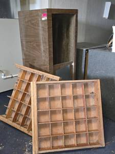 lot 41005 image: Lot W 2 Shadow Boxes and Upper Cabinet