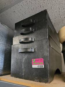 lot 41008 image: Lot of 4 Metal File Boxes  Storage Bins&nbsp