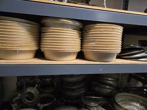 lot 41014 image: Contents Of Shelf W Cambro Food Covers, And More