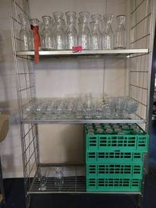 lot 41078 image: Contents Of Shelf, Including Water Pitchers And More