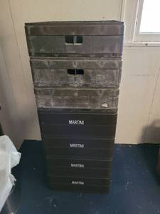 lot 41110 image: 7 Brown Hard Plastic Martini Glass Holders