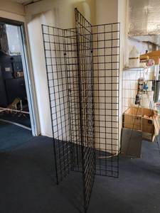 lot 41135 image: Metal Black Freestanding Display