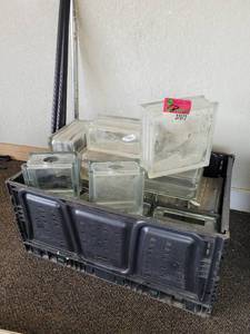 lot 37072 image: Lot Of (18) Cubed Glass Inserts